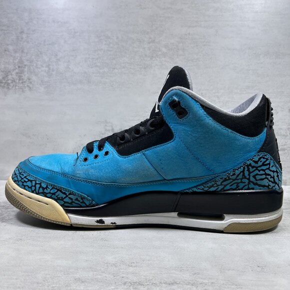Nike Air Jordan 3 Retro Basketball Shoes - Men's Size 10.5 - Powder Blue - 13606 - Picture 5 of 12